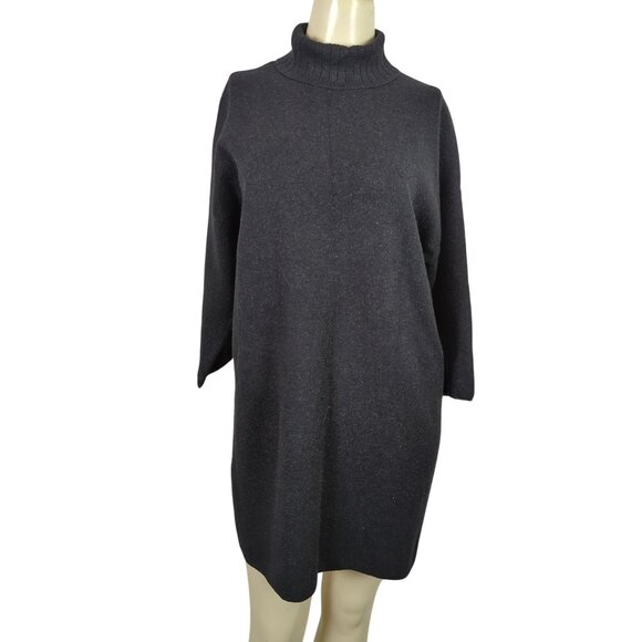 Pomander Place Tuckernuck Noir Vivianne Shimmer Turtleneck Sweater Dress Small - Picture 8 of 16